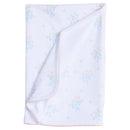 Printed Blanket Blue Bow Bouquet