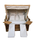 Natural Wicker Rickshaw Love Seat Chest