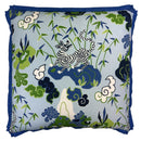 Playful Zebra Turqoise Down Pillow