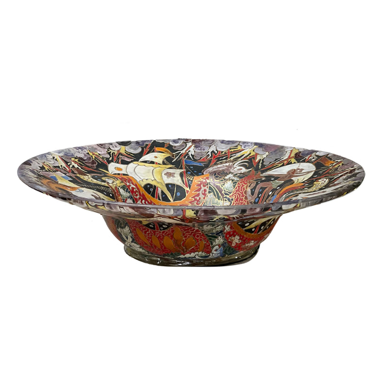 Fisherman Scene Glass Bowl