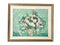 White Roses on Aqua Backdrop Giclee