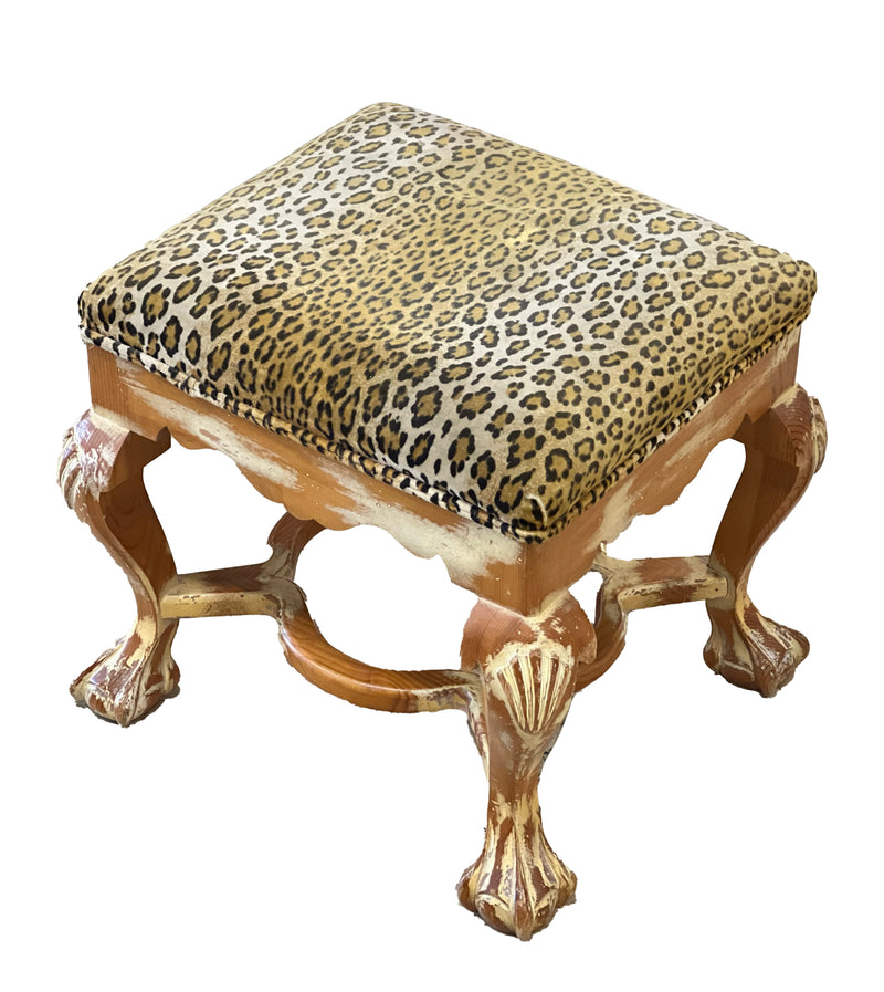 Leopard Print Stool