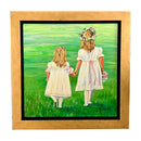 Two Girls in White Dresses Oil