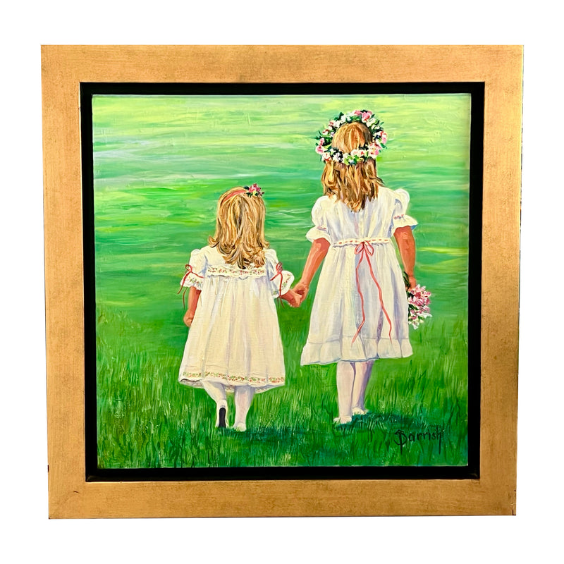 Two Girls in White Dresses Oil