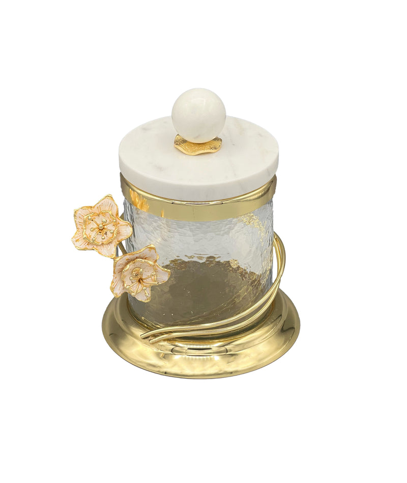 Small Marble Top Canister