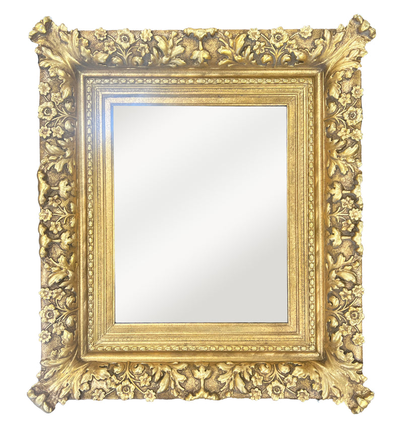 Floral Gold Framed Mirror