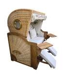 Natural Wicker Rickshaw Love Seat Chest