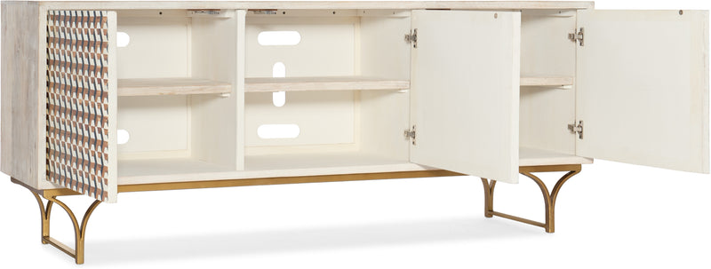 Hooker 3 Door Mixed Wood Console