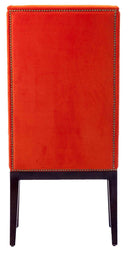 Orange Velvet High Back Chair