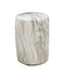 White Marbled Garden Seat with Gold Base