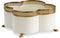 Chelsea House White & Gold Quatrefoil Cachepot