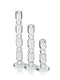 11.5" Bubble Stacked Crystal Candleholder