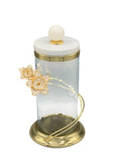 Large Marble Top Canister