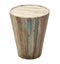 Round Rustic Wood End Table