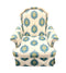 As-Is Aqua & Green Printed Chair