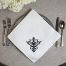 Set of 4 Large Victorian Black Crest Napkins
