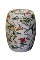 Garden Stool w/ Birds and Floral Motifs