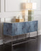 John Richard Blue Console with Chrome