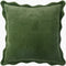 22" Cotton Velvet Scalloped Green Dawn Pillow