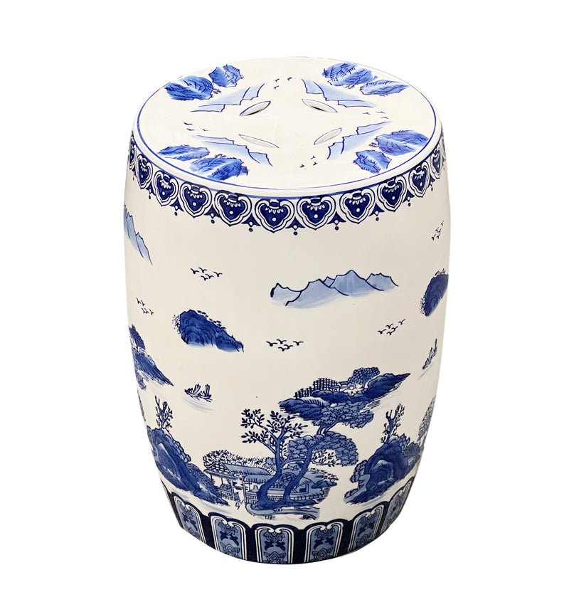 Blue & White Garden Seat