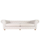 Arhaus Light Grey Button-tufted Sofa