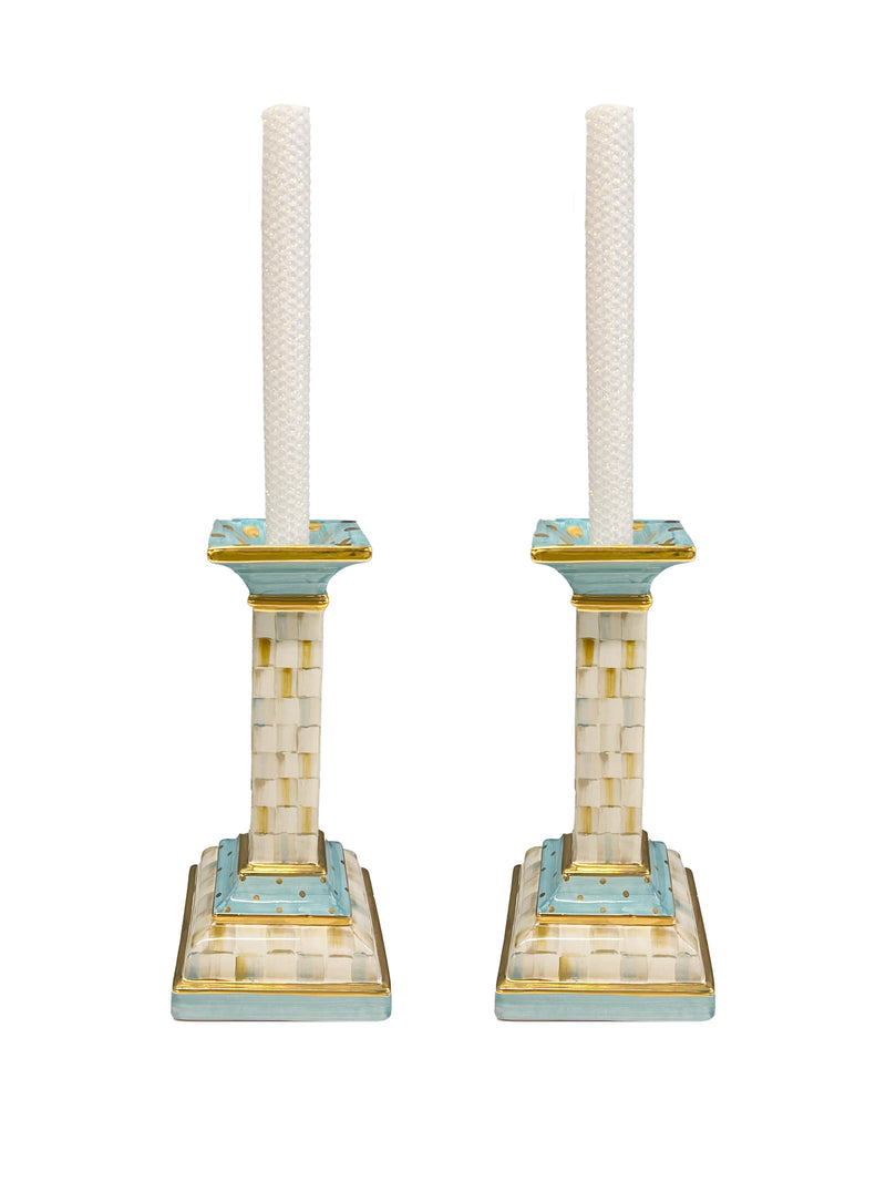 Mackenzie Childs Pair of Candlesticks