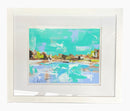 C. Lyons Teal Abstract Landscape