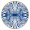 Set of 4 Blue Faux Bois Enameled Chargers