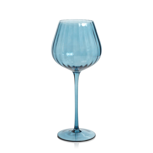 Set 6 Madeleine Optic Blue Azure Red Wine Glasses