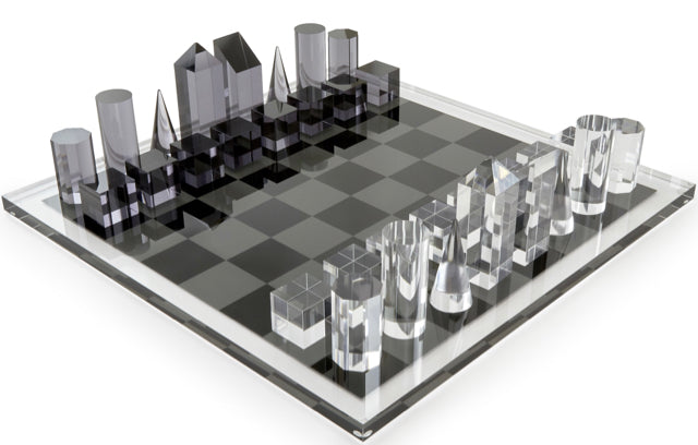 Black & White Lucite Chess Set