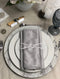 Set of 4 Matte Silver Circle X Napkin Wraps