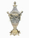 19th Century French Crystal & Silvered Cassolette Urn with Ormolu