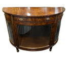 Demilune Cabinet with Glass Front