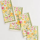 Set of 4 70s Flowers Napkins