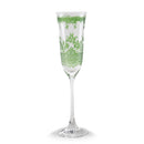 Set of 4 Giardino Green Champagne Flutes