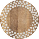 Set of 4 Dot Wooden Charger