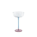 Set of 4 Vicenza Pink & Blue Martini Glasses