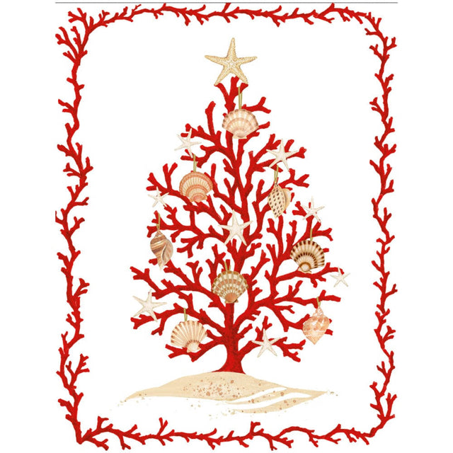 Coral Tree Boxed Christmas Cards