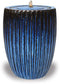 Blue Tall Striped Fountain with LED Light