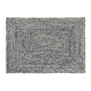 Set of 4 Zoey Rectangle  Mixed Blue Raffia Placemats
