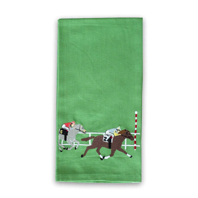 Green Finish line Tea Towels