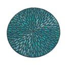 Set of 4 Teal Beaded Round Placemats