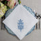 Set of 4 Royal White with French Blue Napkin