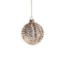 Gold Ripple Ball Ornament