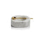 Tuscan White Marble Salt and Pepper Cellar with Gold Spoon