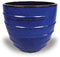 Small Blue Round Twisted Planter