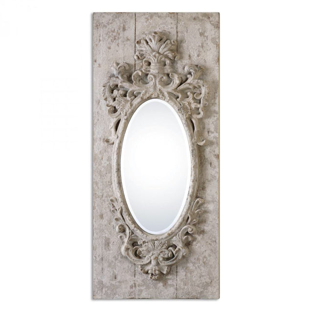 Guardia Distressed Oval Mirror