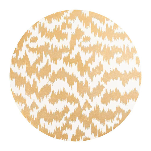 Set of 4 Modern Moire Gold Lacquer Placemats