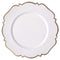 Set of 4 White Block Abbey Chargers