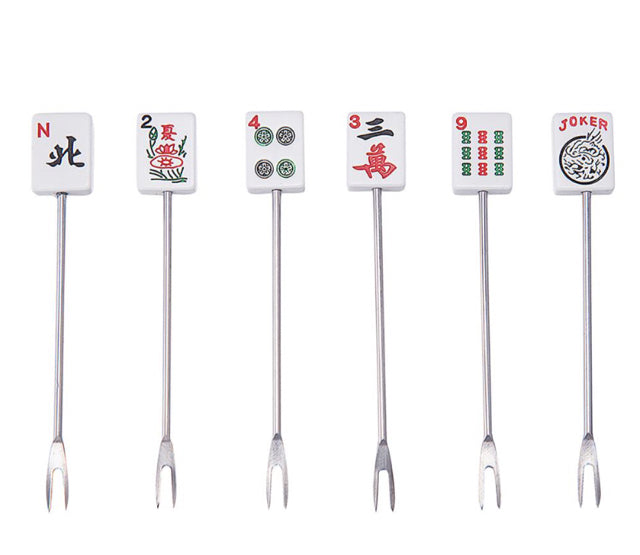 Set of 6 Mah Jongg Cheese Picks